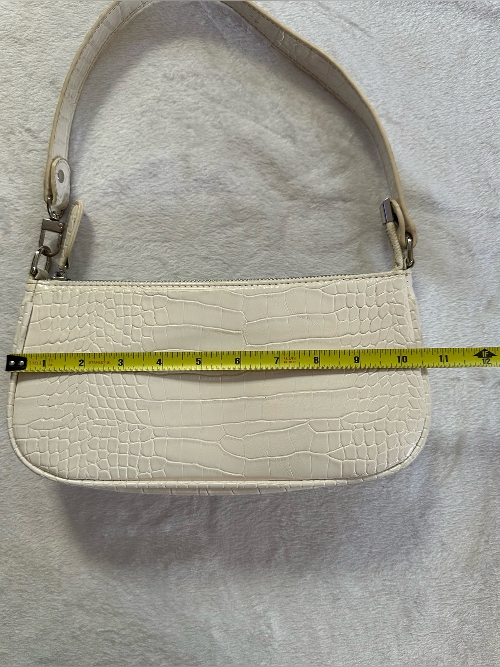 Crocodile Embossed Shoulder Bag in White Small Purse Handbag Amazon Loiral - Picture 12 of 16